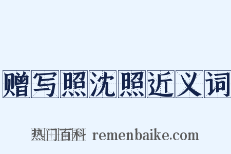赠写照沈照近义词是什么意思的图片